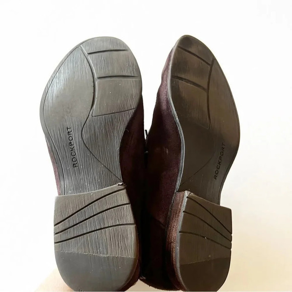 Rockport Adidas Adiprene Brown Suede Loafer Men’s Size 10 Work Shoe Comfort Tech - Picture 3 of 11